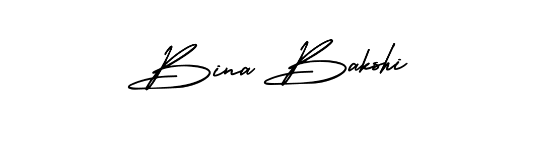 How to make Bina Bakshi name signature. Use AmerikaSignatureDemo-Regular style for creating short signs online. This is the latest handwritten sign. Bina Bakshi signature style 3 images and pictures png