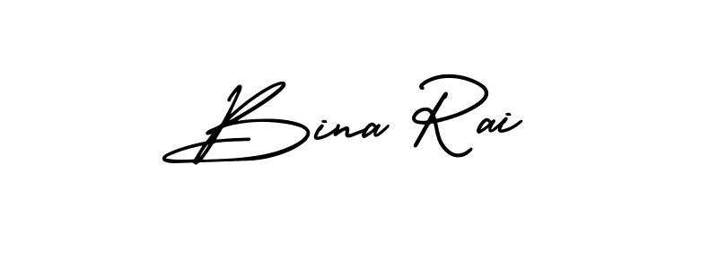 Make a beautiful signature design for name Bina Rai. With this signature (AmerikaSignatureDemo-Regular) style, you can create a handwritten signature for free. Bina Rai signature style 3 images and pictures png