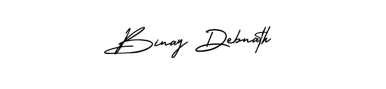 How to make Binay Debnath name signature. Use AmerikaSignatureDemo-Regular style for creating short signs online. This is the latest handwritten sign. Binay Debnath signature style 3 images and pictures png