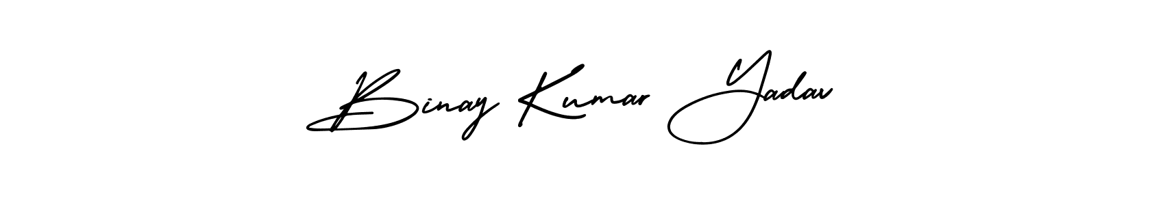 Make a beautiful signature design for name Binay Kumar Yadav. With this signature (AmerikaSignatureDemo-Regular) style, you can create a handwritten signature for free. Binay Kumar Yadav signature style 3 images and pictures png