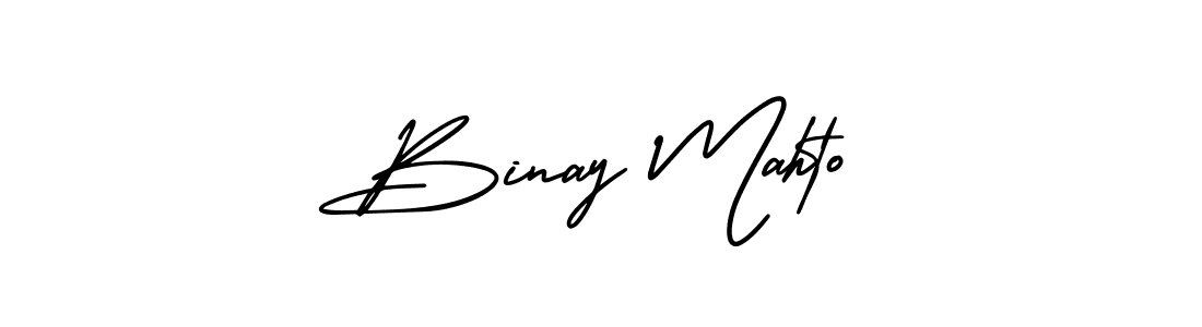 Binay Mahto stylish signature style. Best Handwritten Sign (AmerikaSignatureDemo-Regular) for my name. Handwritten Signature Collection Ideas for my name Binay Mahto. Binay Mahto signature style 3 images and pictures png