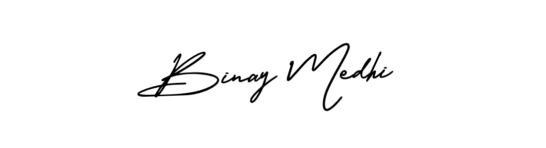 Also we have Binay Medhi name is the best signature style. Create professional handwritten signature collection using AmerikaSignatureDemo-Regular autograph style. Binay Medhi signature style 3 images and pictures png
