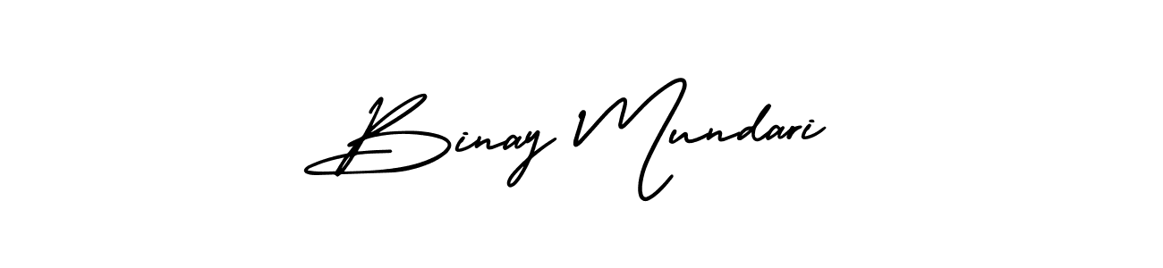 Make a beautiful signature design for name Binay Mundari. With this signature (AmerikaSignatureDemo-Regular) style, you can create a handwritten signature for free. Binay Mundari signature style 3 images and pictures png