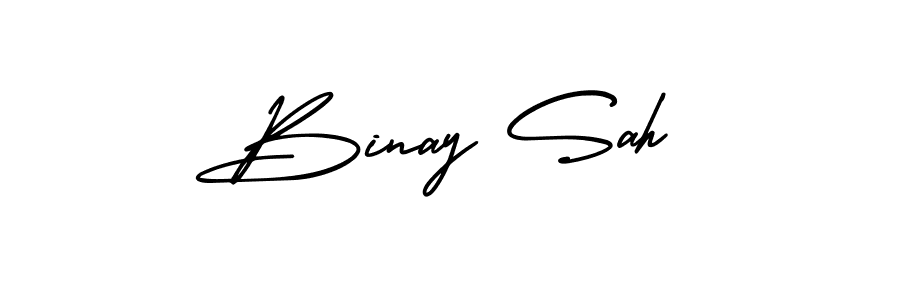 Make a beautiful signature design for name Binay Sah. With this signature (AmerikaSignatureDemo-Regular) style, you can create a handwritten signature for free. Binay Sah signature style 3 images and pictures png