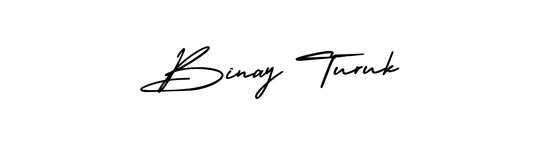 Use a signature maker to create a handwritten signature online. With this signature software, you can design (AmerikaSignatureDemo-Regular) your own signature for name Binay Turuk. Binay Turuk signature style 3 images and pictures png