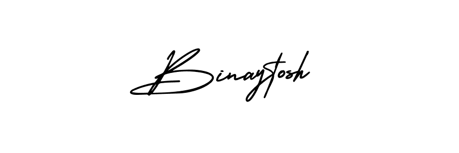 You should practise on your own different ways (AmerikaSignatureDemo-Regular) to write your name (Binaytosh) in signature. don't let someone else do it for you. Binaytosh signature style 3 images and pictures png