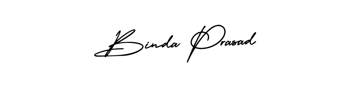 Make a beautiful signature design for name Binda Prasad. With this signature (AmerikaSignatureDemo-Regular) style, you can create a handwritten signature for free. Binda Prasad signature style 3 images and pictures png
