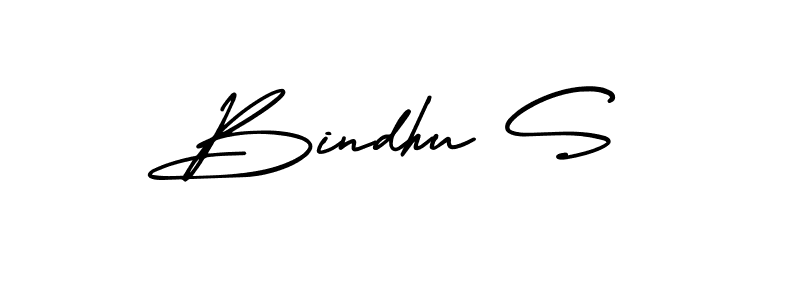 Also You can easily find your signature by using the search form. We will create Bindhu S name handwritten signature images for you free of cost using AmerikaSignatureDemo-Regular sign style. Bindhu S signature style 3 images and pictures png