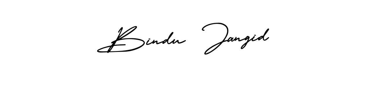 How to make Bindu  Jangid name signature. Use AmerikaSignatureDemo-Regular style for creating short signs online. This is the latest handwritten sign. Bindu  Jangid signature style 3 images and pictures png