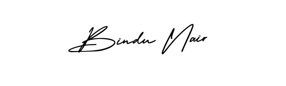 It looks lik you need a new signature style for name Bindu Nair. Design unique handwritten (AmerikaSignatureDemo-Regular) signature with our free signature maker in just a few clicks. Bindu Nair signature style 3 images and pictures png
