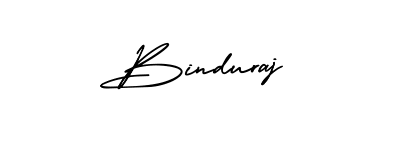 How to make Binduraj name signature. Use AmerikaSignatureDemo-Regular style for creating short signs online. This is the latest handwritten sign. Binduraj signature style 3 images and pictures png