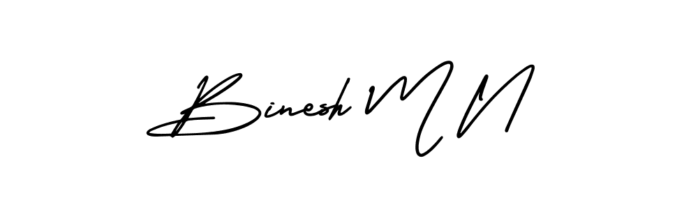 Best and Professional Signature Style for Binesh M N. AmerikaSignatureDemo-Regular Best Signature Style Collection. Binesh M N signature style 3 images and pictures png