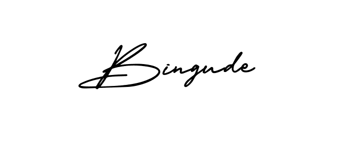 Use a signature maker to create a handwritten signature online. With this signature software, you can design (AmerikaSignatureDemo-Regular) your own signature for name Bingude. Bingude signature style 3 images and pictures png