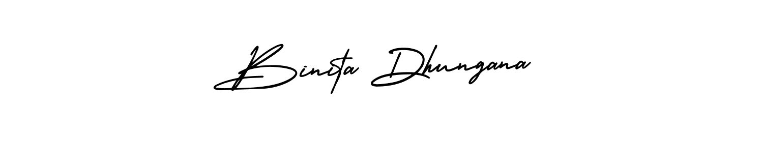 Also we have Binita Dhungana name is the best signature style. Create professional handwritten signature collection using AmerikaSignatureDemo-Regular autograph style. Binita Dhungana signature style 3 images and pictures png