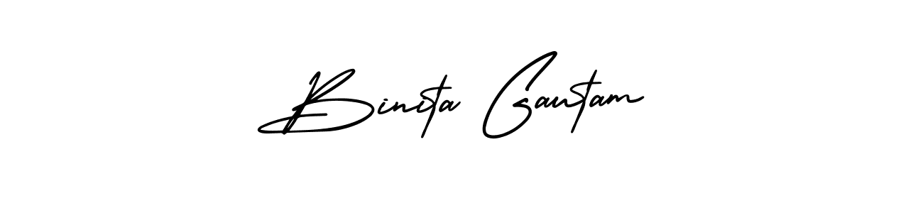 AmerikaSignatureDemo-Regular is a professional signature style that is perfect for those who want to add a touch of class to their signature. It is also a great choice for those who want to make their signature more unique. Get Binita Gautam name to fancy signature for free. Binita Gautam signature style 3 images and pictures png