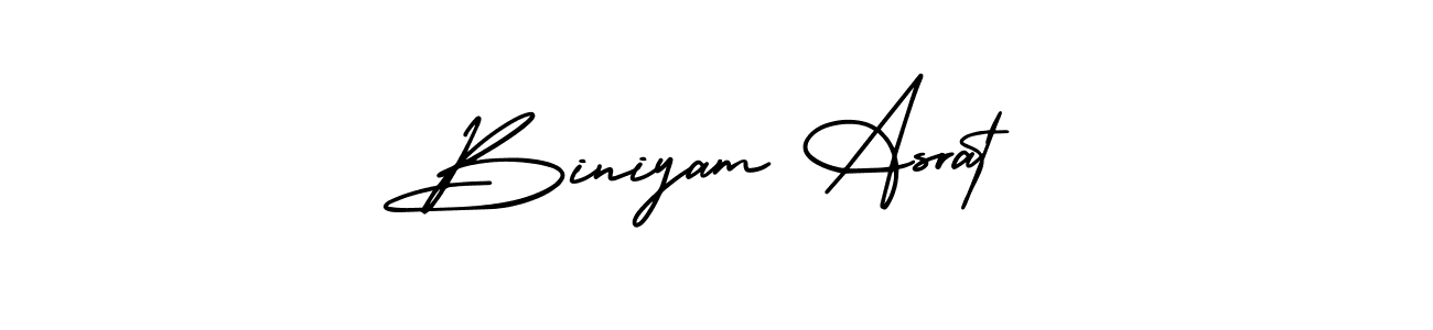 Best and Professional Signature Style for Biniyam Asrat. AmerikaSignatureDemo-Regular Best Signature Style Collection. Biniyam Asrat signature style 3 images and pictures png