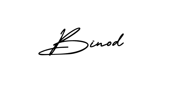 How to make Binod  name signature. Use AmerikaSignatureDemo-Regular style for creating short signs online. This is the latest handwritten sign. Binod  signature style 3 images and pictures png