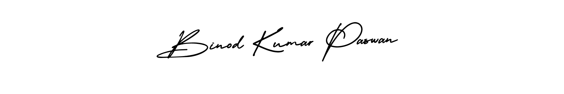 The best way (AmerikaSignatureDemo-Regular) to make a short signature is to pick only two or three words in your name. The name Binod Kumar Paswan include a total of six letters. For converting this name. Binod Kumar Paswan signature style 3 images and pictures png
