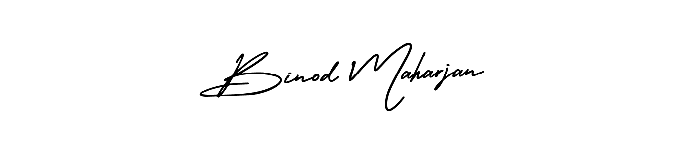 Use a signature maker to create a handwritten signature online. With this signature software, you can design (AmerikaSignatureDemo-Regular) your own signature for name Binod Maharjan. Binod Maharjan signature style 3 images and pictures png