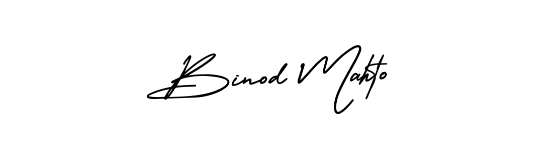 Design your own signature with our free online signature maker. With this signature software, you can create a handwritten (AmerikaSignatureDemo-Regular) signature for name Binod Mahto. Binod Mahto signature style 3 images and pictures png