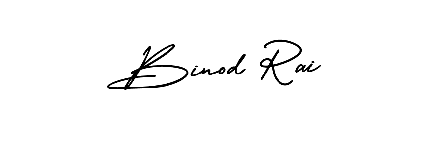 Use a signature maker to create a handwritten signature online. With this signature software, you can design (AmerikaSignatureDemo-Regular) your own signature for name Binod Rai. Binod Rai signature style 3 images and pictures png