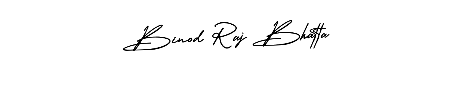 The best way (AmerikaSignatureDemo-Regular) to make a short signature is to pick only two or three words in your name. The name Binod Raj Bhatta include a total of six letters. For converting this name. Binod Raj Bhatta signature style 3 images and pictures png