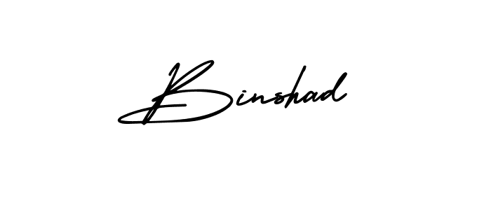 Make a beautiful signature design for name Binshad. Use this online signature maker to create a handwritten signature for free. Binshad signature style 3 images and pictures png