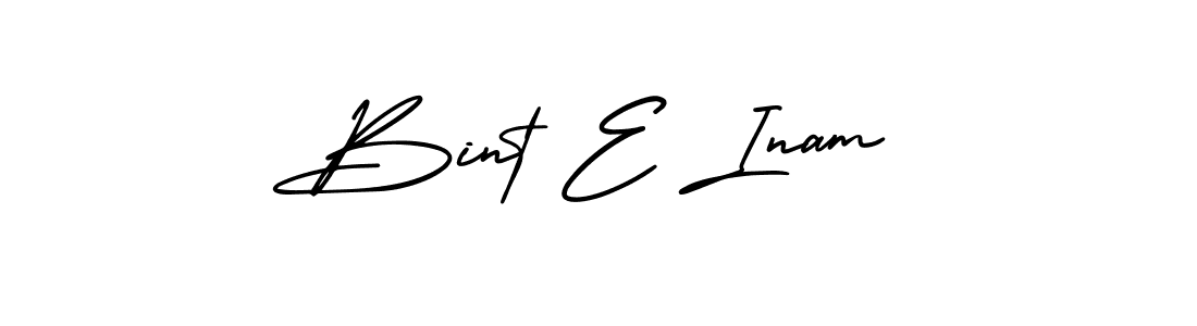 Use a signature maker to create a handwritten signature online. With this signature software, you can design (AmerikaSignatureDemo-Regular) your own signature for name Bint E Inam. Bint E Inam signature style 3 images and pictures png