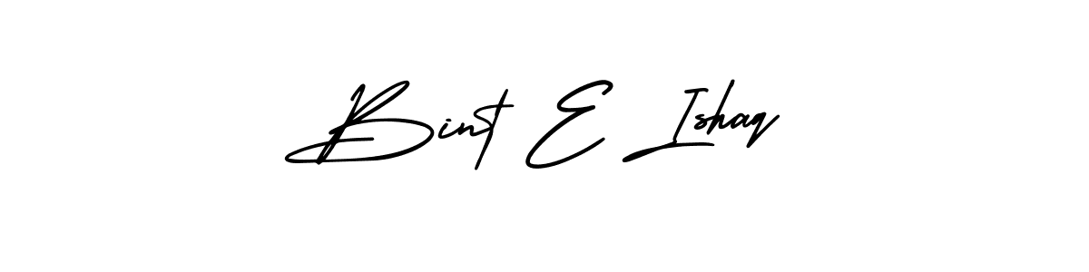 AmerikaSignatureDemo-Regular is a professional signature style that is perfect for those who want to add a touch of class to their signature. It is also a great choice for those who want to make their signature more unique. Get Bint E Ishaq name to fancy signature for free. Bint E Ishaq signature style 3 images and pictures png