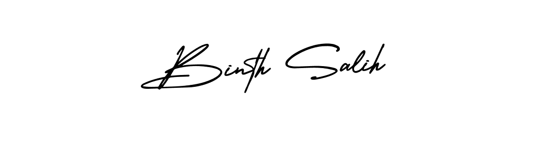 Create a beautiful signature design for name Binth Salih. With this signature (AmerikaSignatureDemo-Regular) fonts, you can make a handwritten signature for free. Binth Salih signature style 3 images and pictures png