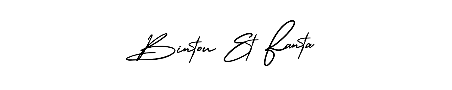 It looks lik you need a new signature style for name Bintou Et Fanta. Design unique handwritten (AmerikaSignatureDemo-Regular) signature with our free signature maker in just a few clicks. Bintou Et Fanta signature style 3 images and pictures png