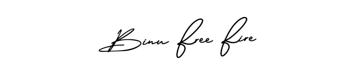 How to make Binu Free Fire signature? AmerikaSignatureDemo-Regular is a professional autograph style. Create handwritten signature for Binu Free Fire name. Binu Free Fire signature style 3 images and pictures png