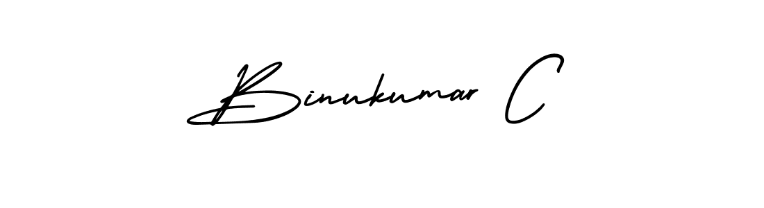 Binukumar C stylish signature style. Best Handwritten Sign (AmerikaSignatureDemo-Regular) for my name. Handwritten Signature Collection Ideas for my name Binukumar C. Binukumar C signature style 3 images and pictures png