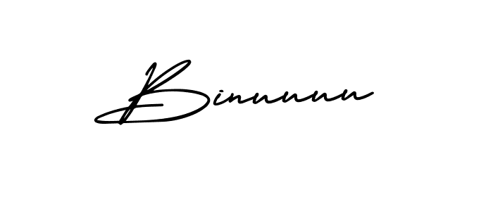 The best way (AmerikaSignatureDemo-Regular) to make a short signature is to pick only two or three words in your name. The name Binuuuu include a total of six letters. For converting this name. Binuuuu signature style 3 images and pictures png