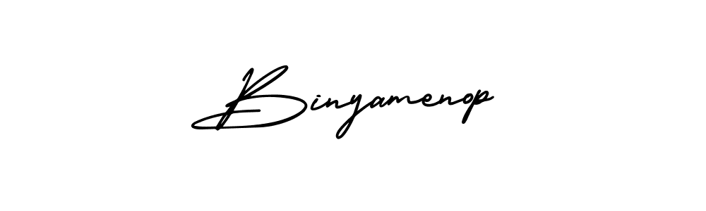 Also You can easily find your signature by using the search form. We will create Binyamenop name handwritten signature images for you free of cost using AmerikaSignatureDemo-Regular sign style. Binyamenop signature style 3 images and pictures png