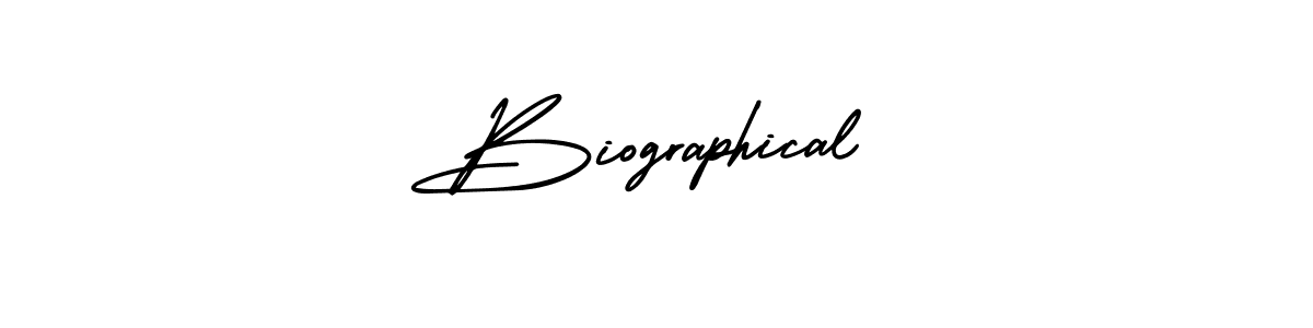 Biographical stylish signature style. Best Handwritten Sign (AmerikaSignatureDemo-Regular) for my name. Handwritten Signature Collection Ideas for my name Biographical. Biographical signature style 3 images and pictures png