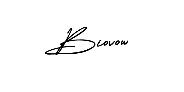 The best way (AmerikaSignatureDemo-Regular) to make a short signature is to pick only two or three words in your name. The name Biovow include a total of six letters. For converting this name. Biovow signature style 3 images and pictures png