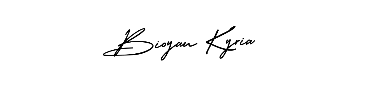 How to make Bioyau Kyria name signature. Use AmerikaSignatureDemo-Regular style for creating short signs online. This is the latest handwritten sign. Bioyau Kyria signature style 3 images and pictures png