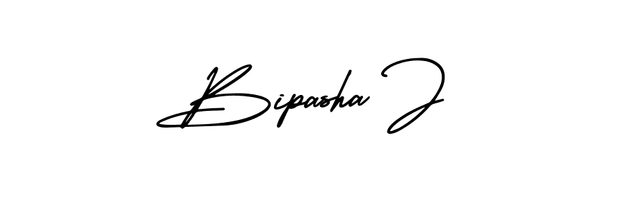 It looks lik you need a new signature style for name Bipasha J. Design unique handwritten (AmerikaSignatureDemo-Regular) signature with our free signature maker in just a few clicks. Bipasha J signature style 3 images and pictures png