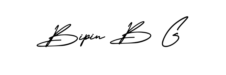 Use a signature maker to create a handwritten signature online. With this signature software, you can design (AmerikaSignatureDemo-Regular) your own signature for name Bipin B G. Bipin B G signature style 3 images and pictures png