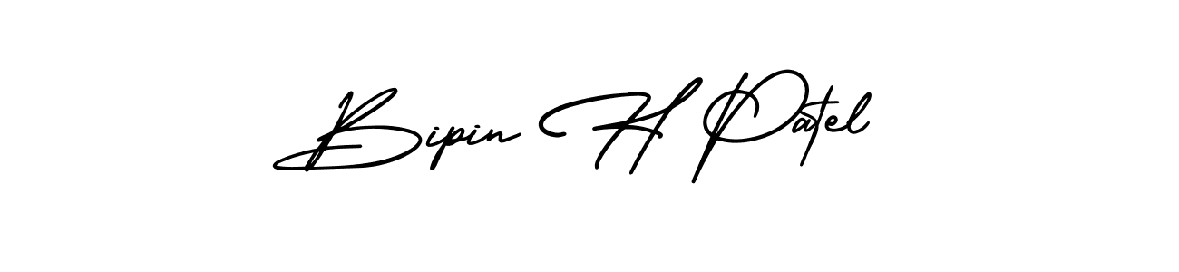 The best way (AmerikaSignatureDemo-Regular) to make a short signature is to pick only two or three words in your name. The name Bipin H Patel include a total of six letters. For converting this name. Bipin H Patel signature style 3 images and pictures png