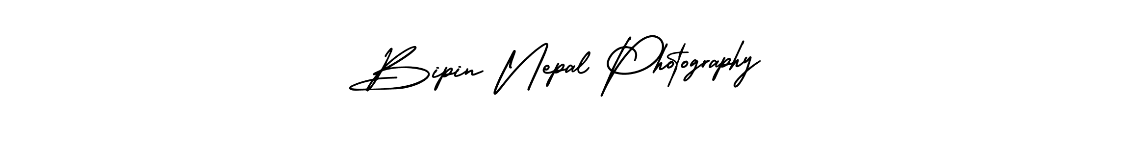 How to make Bipin Nepal Photography name signature. Use AmerikaSignatureDemo-Regular style for creating short signs online. This is the latest handwritten sign. Bipin Nepal Photography signature style 3 images and pictures png