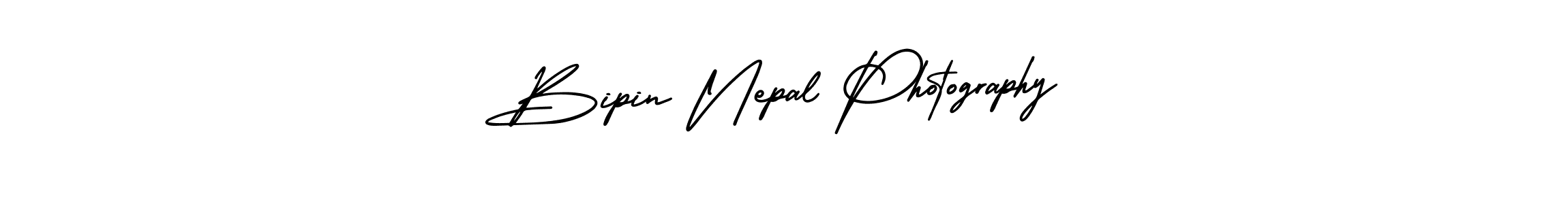 Bipin Nepal Photography stylish signature style. Best Handwritten Sign (AmerikaSignatureDemo-Regular) for my name. Handwritten Signature Collection Ideas for my name Bipin Nepal Photography. Bipin Nepal Photography signature style 3 images and pictures png