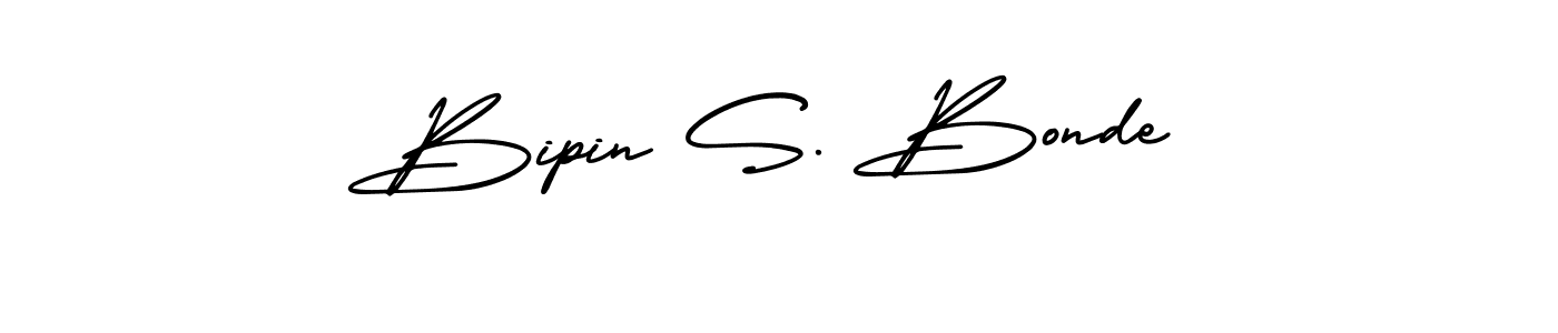 How to make Bipin S. Bonde name signature. Use AmerikaSignatureDemo-Regular style for creating short signs online. This is the latest handwritten sign. Bipin S. Bonde signature style 3 images and pictures png