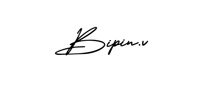 Best and Professional Signature Style for Bipin.v. AmerikaSignatureDemo-Regular Best Signature Style Collection. Bipin.v signature style 3 images and pictures png