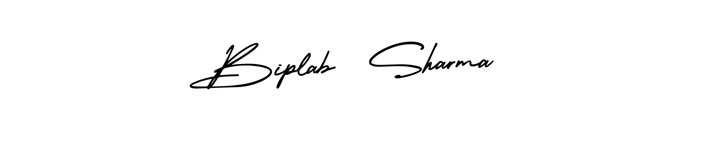 This is the best signature style for the Biplab  Sharma name. Also you like these signature font (AmerikaSignatureDemo-Regular). Mix name signature. Biplab  Sharma signature style 3 images and pictures png