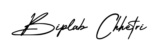 Looking for an artistic signature for Biplab Chhetri? The AmerikaSignatureDemo-Regular calligraphy style gives a sophisticated flow suitable for business cards and emails. Biplab Chhetri signature style 3 images and pictures png