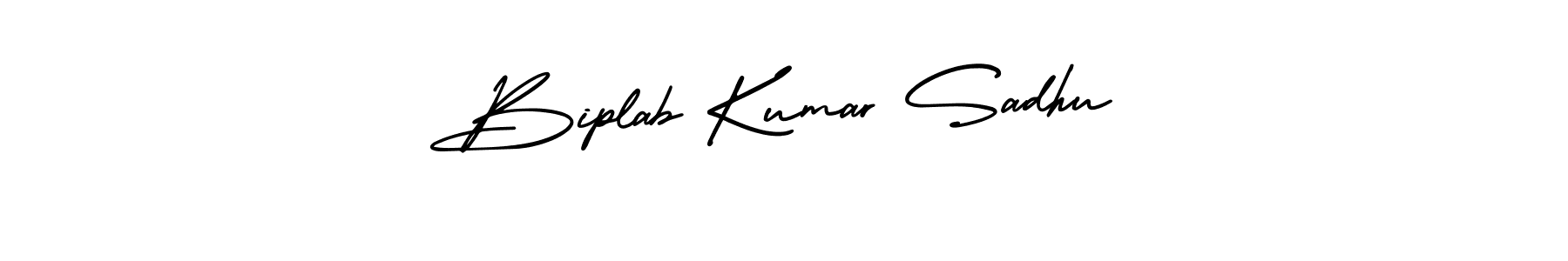 How to make Biplab Kumar Sadhu name signature. Use AmerikaSignatureDemo-Regular style for creating short signs online. This is the latest handwritten sign. Biplab Kumar Sadhu signature style 3 images and pictures png