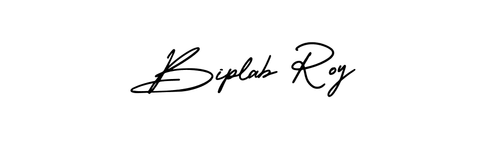 You should practise on your own different ways (AmerikaSignatureDemo-Regular) to write your name (Biplab Roy) in signature. don't let someone else do it for you. Biplab Roy signature style 3 images and pictures png