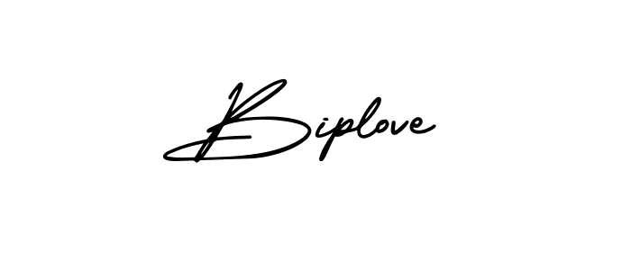 Biplove stylish signature style. Best Handwritten Sign (AmerikaSignatureDemo-Regular) for my name. Handwritten Signature Collection Ideas for my name Biplove. Biplove signature style 3 images and pictures png